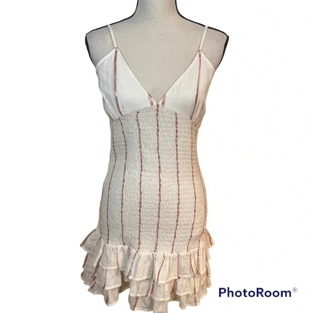 Tularosa Ruffle Mini Dress Sz-M